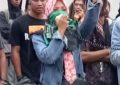 Ketua Korps HMI Wati (Kohati) Komisariat FKIP cabang Kendari, Fifty Kosam Tahir (Tengah), (Foto: IST)