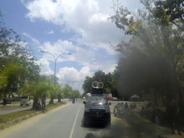 Aksi PPH Sultra di Depan Kantor Polda Sultra (Foto: Said)