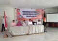 Ketua KPU Kendari,Jumwal Saleh saat memberi sambutan Pembekalan Relasi KPU Kendari (Foto: Muhammad Rusmin)