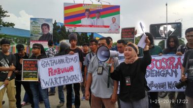 Massa Aksi Tolak Remisi Susraman (Foto: Jubirman)