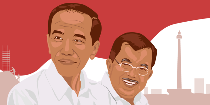 Ilustrasi Joko Widodo dan Jusuf Kalla