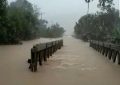 Kondisi Jembatan Wungkolo Kecamatan Wawonii Selatan yang Terendam Banjir (Foto: IST)